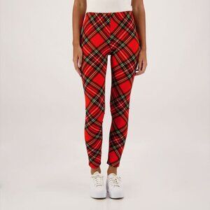 NWT Von Maur Red One5one Holiday Plaid Cozy Leggings Size Medium